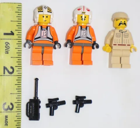 Lego 7140 / 7142 STAR WARS Biggs Darklighter X-Wing Pilot + Rebel Pilot + other