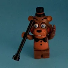 Five Nights at Freddy ‘s Fazbear Minifigure Bear with Top Hat and Cane Accessory