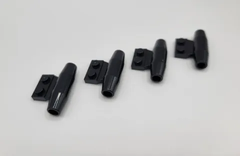 Vintage LEGO Black Aircraft Rocket Engines / Thrusters (Lot of 4) - Part 4746