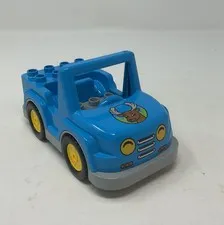 Lego Duplo Blue Truck Jeep Vehicle Deer Elk Antlers Petting Zoo Forest Safari