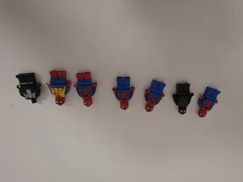 Lego Marvel Minifigures Lot Spider-Man , 7 Spiderman Minifigures 