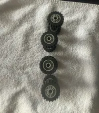 LEGO Wheel & Tire Lot - Black Tires w/ Gray Wheels Bulk Parts in Polybag