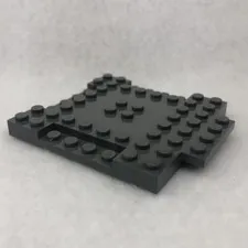 LEGO 15624 Dark Bluish Gray Brick, Modified 8 x 8 x 2/3 W/ 1 x 4 Indentations