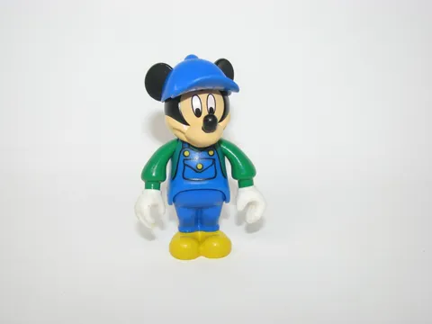 Vintage Lego Mickey Mouse Figure Blue Overalls Cap Green 33254 4166 4178 