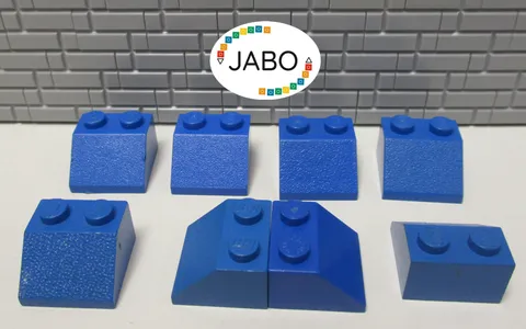 (R10/4/2) LEGO 8x 3039 Roof Tile Sloping Tile 2x2 Blue 45°