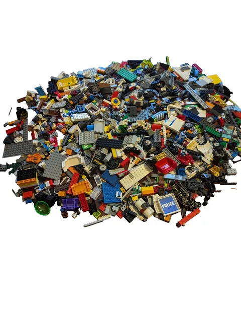 LEGO Bulk Lot 5 lbs Mixed Bricks Parts Pieces Minifigures Accessories Police
