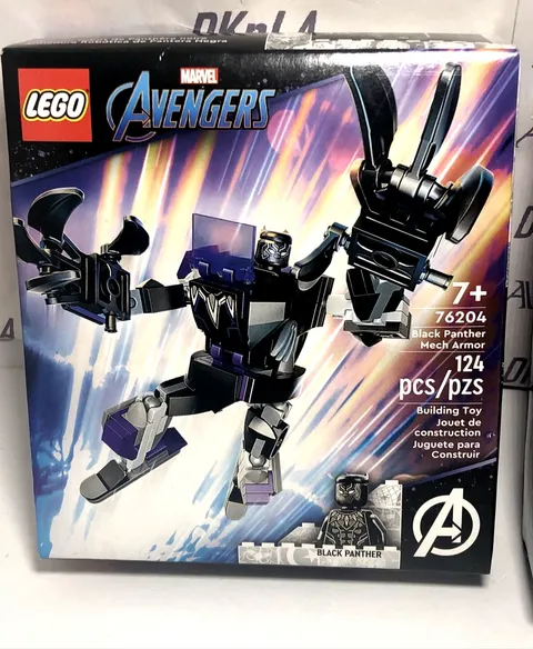LEGO Marvel Avengers "Black Panther Mech Armor" (#76204) 124 Pieces - Unopened