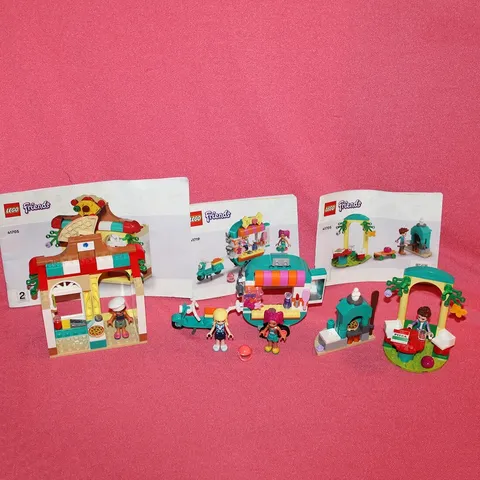 Lot of 2 LEGO Friends Pizzeria 41705 / The Mobile Shop 41719