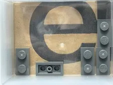 LEGO Parts - Dark Bluish Gray Plate 1 x 2 - No 3023 - QTY 5