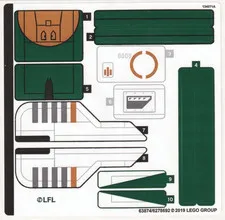 LEGO STICKER SHEET ONLY 75248 RESISTANCE A-WING STARFIGHTER from set New