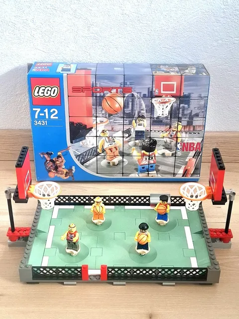 Lego NBA 3431 Streetball 2 VS 2 Complete Box Notice Poster - Vintage - Rare