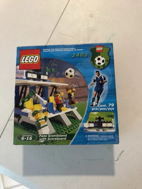 LEGO Soccer 3403 Fans Grandstand with Scoreboard Football NIB New In Box Sealed