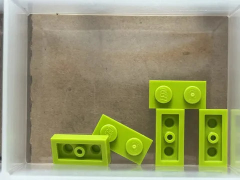 LEGO Parts - Lime Plate 1 x 2 - No 3023 - QTY 5