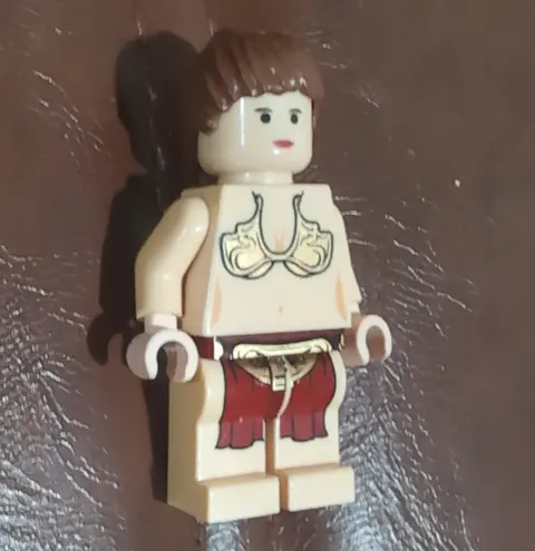 LEGO Star Wars Princess Leia Jabba Slave Outfit, Reddish Brown Ponytail sw0085a