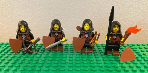 LEGO Castle Wolfpack Minifigure Torso Bandit Outlaw lot Choose 10332 10305 shied