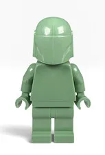 Lego Star Wars Unreleased Monochrome Prototype Sand Green Mandalorian Minifigure