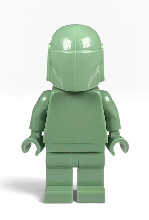 Lego Star Wars Unreleased Monochrome Prototype Sand Green Mandalorian Minifigure