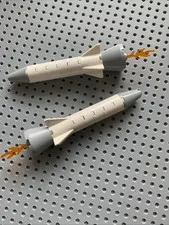 Lego Space X Ship Rocket Missile lot of 2   moc  white/gray