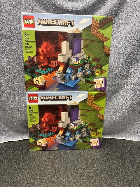 2 LEGO 21172 Minecraft *The Ruined Portal* NEW Sealed