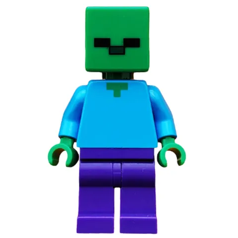 LEGO Minecraft Zombie Minifigure min010 Dark Purple Legs Genuine New