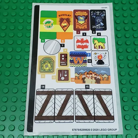 LEGO Sticker Sheet for Set 75980 Attack on the Burrow Sheet #1 New Authentic