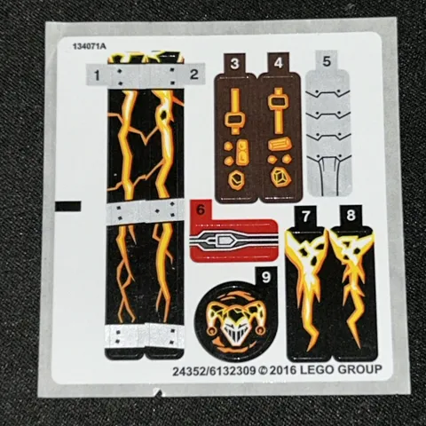 Lego New Sticker Sheet Beast Masters Chaos Chariot #76058