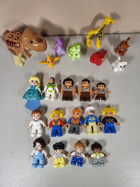 Lego Duplo Figures Lot Dinosaurs Animals Elsa Cave Family Buzz
