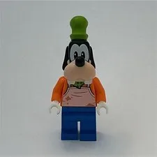 LEGO Disney Goofy Minifigure Green Hat Orange Torso Jacket Blue Legs 