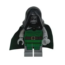 LEGO Marvel Super Heroes Doctor Doom Minifigure Dr. Doom Green Tunic Fabric Cape