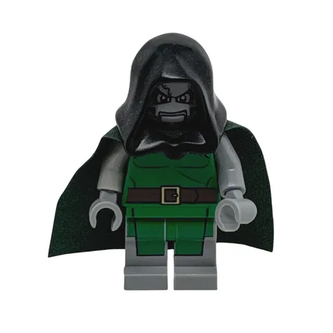 LEGO Marvel Super Heroes Doctor Doom Minifigure Dr. Doom Green Tunic Fabric Cape