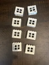 Lego White Window Lot. White. 8 Total. Great Condition Rare