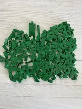 LEGO LOT GREEN 228 PCS 2X1 3X1 6X1 BRICK SLOPE VARIETY BUILDING PIECES