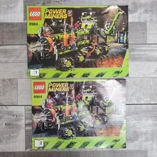 Lego Power Miners Titanium Command Rig 8964 MANUALS ONLY Parts 1 and 2