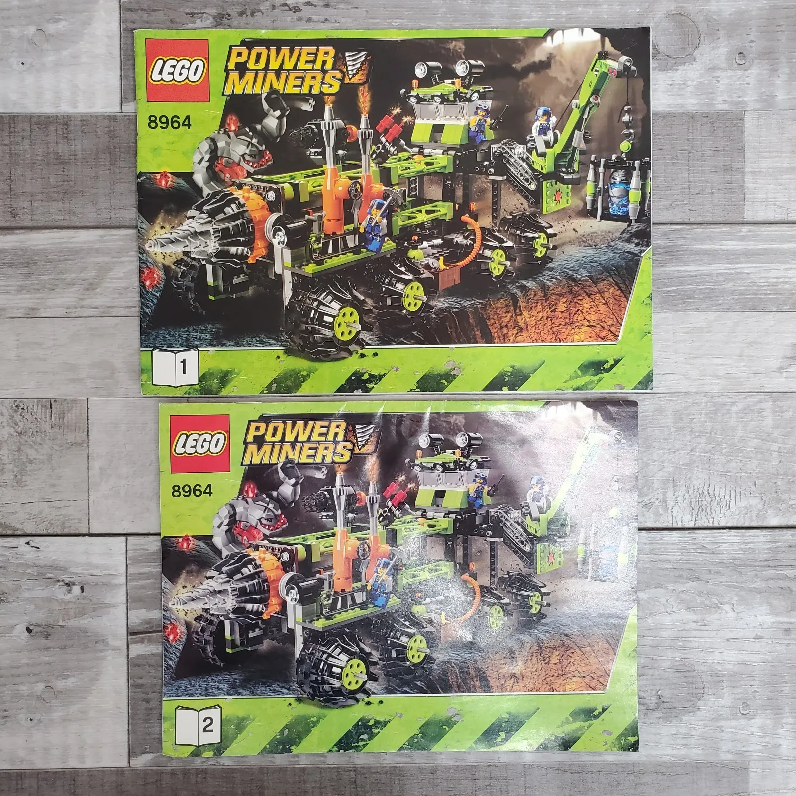 Lego Power Miners Titanium Command Rig 8964 MANUALS ONLY Parts 1 and 2
