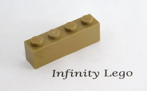 12 LEGO Dark Tan Bricks 1 x 4 (3010) - (12 Pieces)