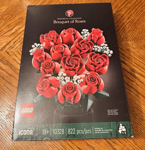LEGO Bouquet of Red Roses 10328 Botanical Collection BOX ONLY, No Instructions