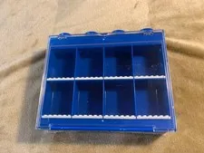 Lego Mini Fig MiniFigure Storage Box Display Stand Case Stackable Hanging BLUE