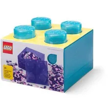 LEGO Storage Products: 40090802 4-Stud Brick Top Lid Glitter Light Blue NEW
