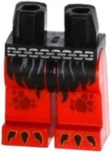 LEGO® Part 970c05pb17 - Hips and Red Legs with Silver Chain Belt