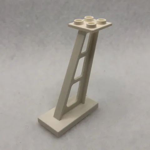 LEGO 4476b White Support 2 x 4 x 5 Stanchion Inclined, 5mm Wide Posts (x1)