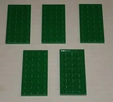 LEGO NEW 4x8 Green Plate (5x) 4277361 Brick 3035