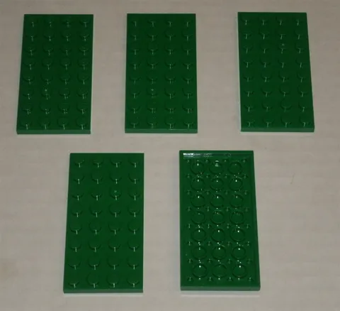 LEGO NEW 4x8 Green Plate (5x) 4277361 Brick 3035