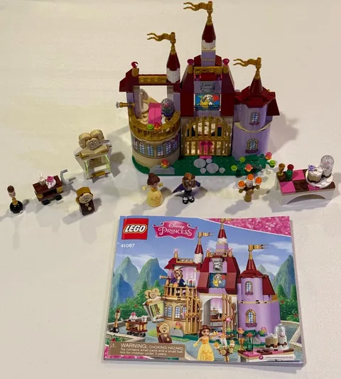 LEGO Disney 41067 Belle's Enchanted Castle COMPLETE w/ Minifigs & Manual