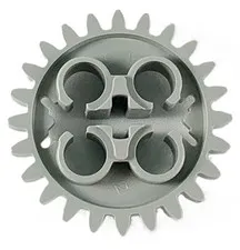 Lego Light Gray (old) TECHNIC Gear 24 Tooth with 3 Axle Holes Qty 1 Part x187 T1