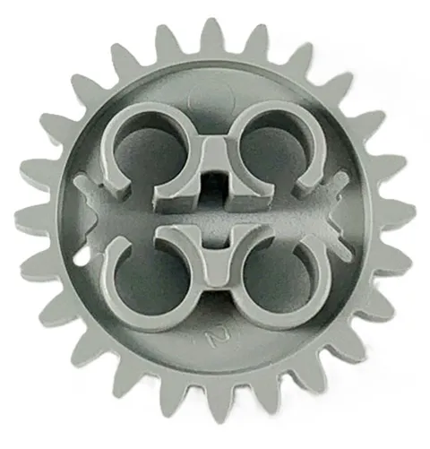 Lego Light Gray (old) TECHNIC Gear 24 Tooth with 3 Axle Holes Qty 1 Part x187 T1