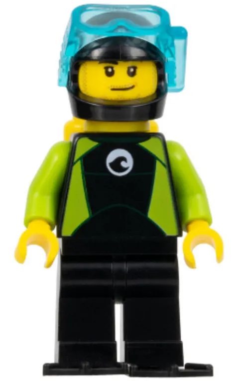 LEGO: Diver Male Black Flippers Wetsuit (cty0958)