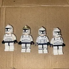 LEGO Star Wars Clone Trooper Phase 1 Minifigure Retired Lot 4 sw0910 
