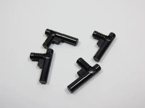 LEGO Lot of 4 Black Nozzle Guns Weapon Minifig Q7