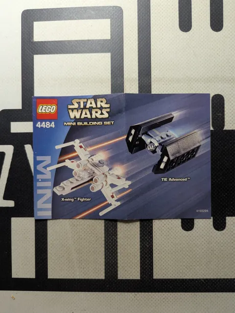 LEGO Star Wars 4484 MINI X-wing Fighter & TIE Advanced Instruction Manual Only!