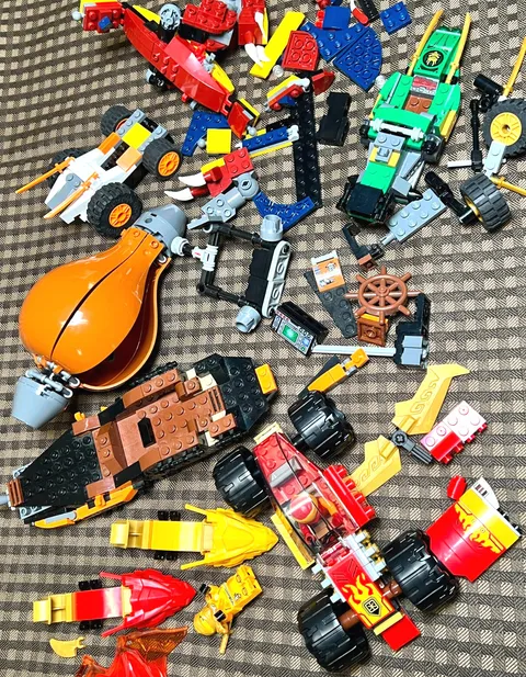 Lot of Incomplete Lego Ninjago 70603 71780 71700 71706 31102 Cars Trucks Dragon